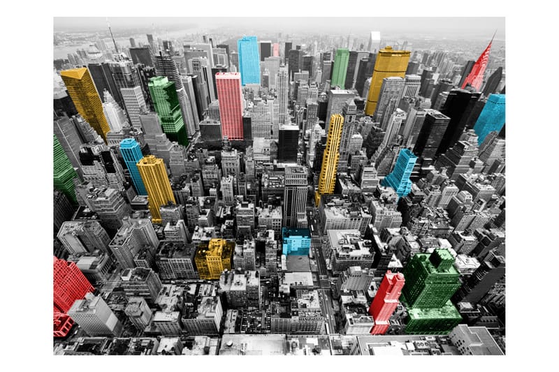 Fototapet NY Kaleidoscope 350x270 - Artgeist sp. z o. o. - Innredning - Veggdekorasjon - Tapeter - Fototapeter