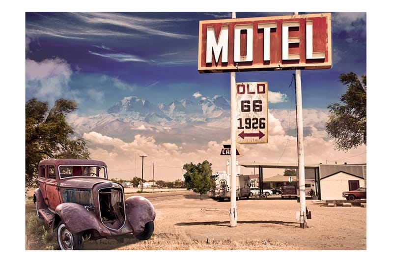 Fototapet Old Motel 150x105 - Artgeist sp. z o. o. - Innredning - Veggdekorasjon - Tapeter - Fototapeter