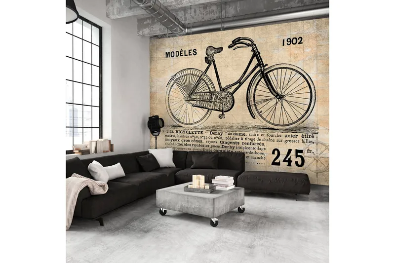 Fototapet Old School Bicycle 150x105, Finnes i flere størrelser