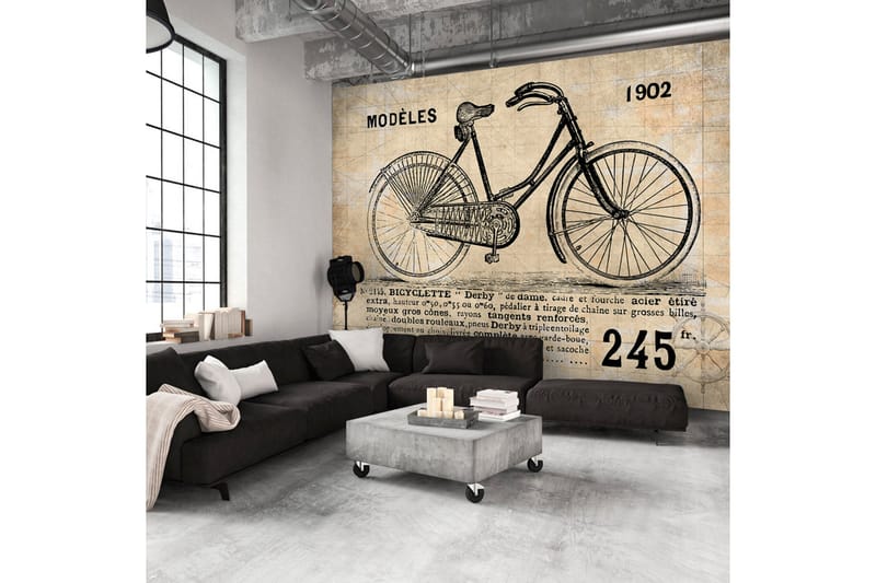 Fototapet Old School Bicycle 350x245 - Artgeist sp. z o. o. - Innredning - Veggdekorasjon - Tapeter - Fototapeter