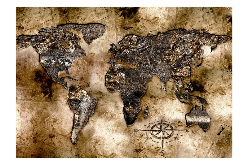 Fototapet Old World Map 300x210 - Finnes i flere størrelser - Innredning - Veggdekorasjon - Tapeter - Fototapeter
