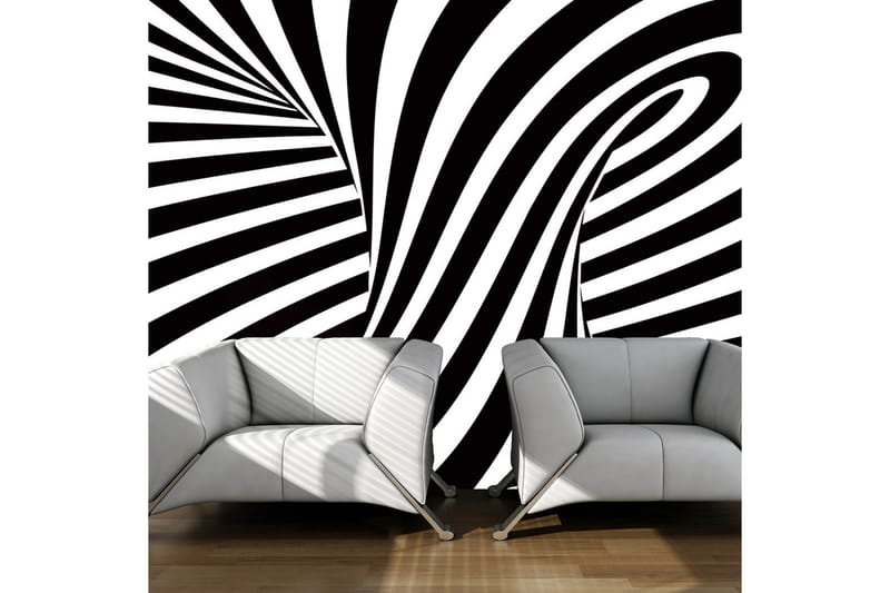 Fototapet Optical Art Black And White 250x193, Artgeist sp. z o. o.