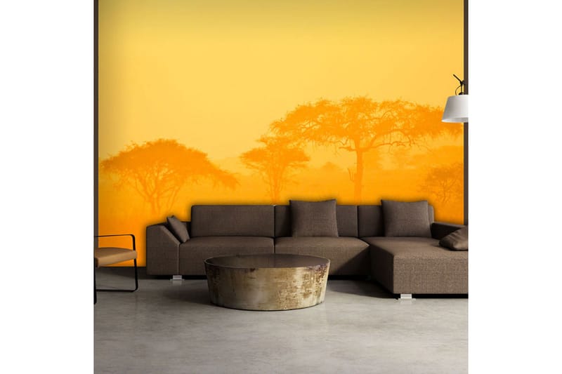 Fototapet Orange Savanna 250x193 - Artgeist sp. z o. o. - Innredning - Veggdekorasjon - Tapeter - Fototapeter