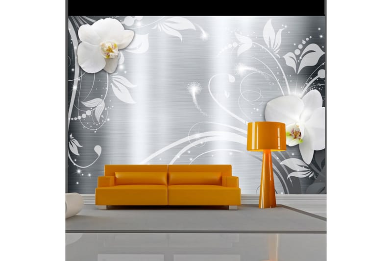 Fototapet Orchids On Steel 350x245, Artgeist sp. z o. o.