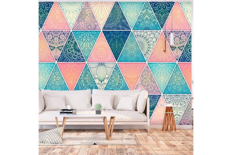 Fototapet Oriental Triangles  400x280 - Finnes i flere størrelser - Innredning - Veggdekorasjon - Tapeter - Fototapeter