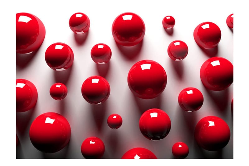 Fototapet Røde baller 200x140 - Artgeist sp. z o. o. - Innredning - Veggdekorasjon - Tapeter - Fototapeter