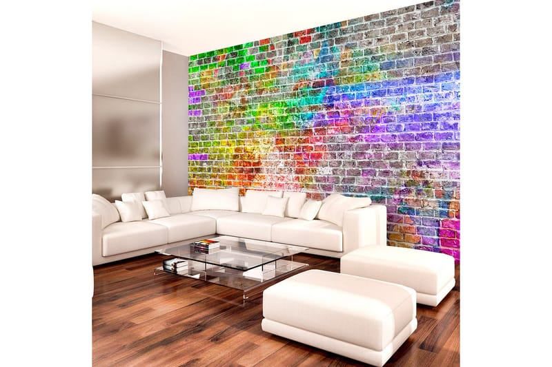 Fototapet Rainbow Wall 200x140 - Artgeist sp. z o. o. - Innredning - Veggdekorasjon - Tapeter - Fototapeter