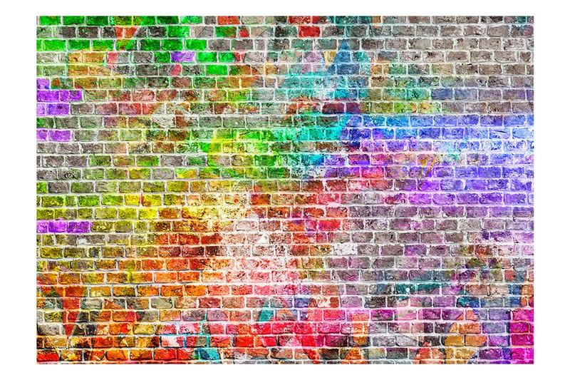 Fototapet Rainbow Wall 300x210 - Artgeist sp. z o. o. - Fototapeter