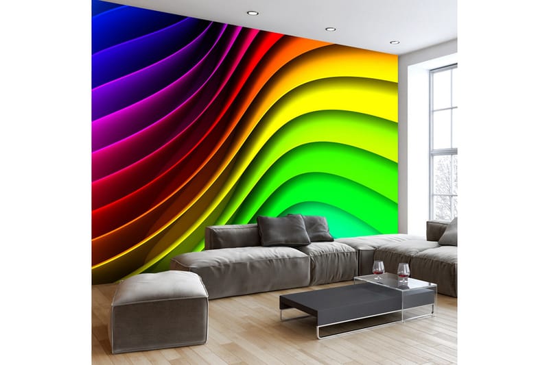 Fototapet Rainbow Waves 100x70 - Artgeist sp. z o. o. - Innredning - Veggdekorasjon - Tapeter - Fototapeter