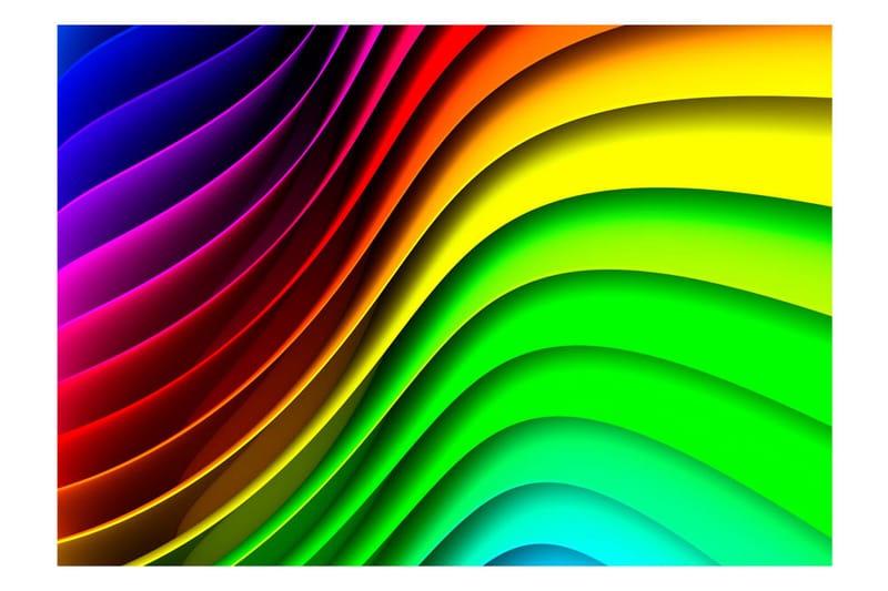 Fototapet Rainbow Waves 400x280 - Artgeist sp. z o. o. - Innredning - Veggdekorasjon - Tapeter - Fototapeter