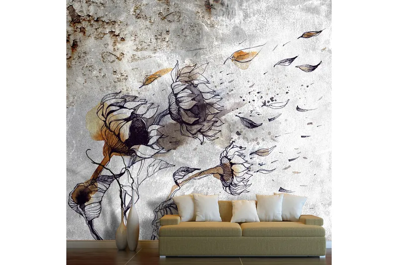 Fototapet Recall Sunflowers 300x210 - Artgeist sp. z o. o. - Innredning - Veggdekorasjon - Tapeter - Fototapeter