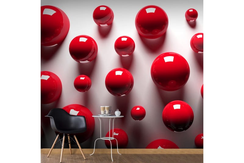 Fototapet Red Balls 100x70 - Artgeist sp. z o. o. - Innredning - Veggdekorasjon - Tapeter - Fototapeter