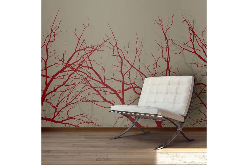 Fototapet Red-Hot Branches 350x270 - Artgeist sp. z o. o. - Innredning - Veggdekorasjon - Tapeter - Fototapeter