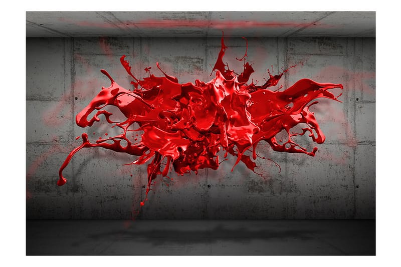 Fototapet Red Ink Blot 400x280 - Artgeist sp. z o. o. - Innredning - Veggdekorasjon - Tapeter - Fototapeter