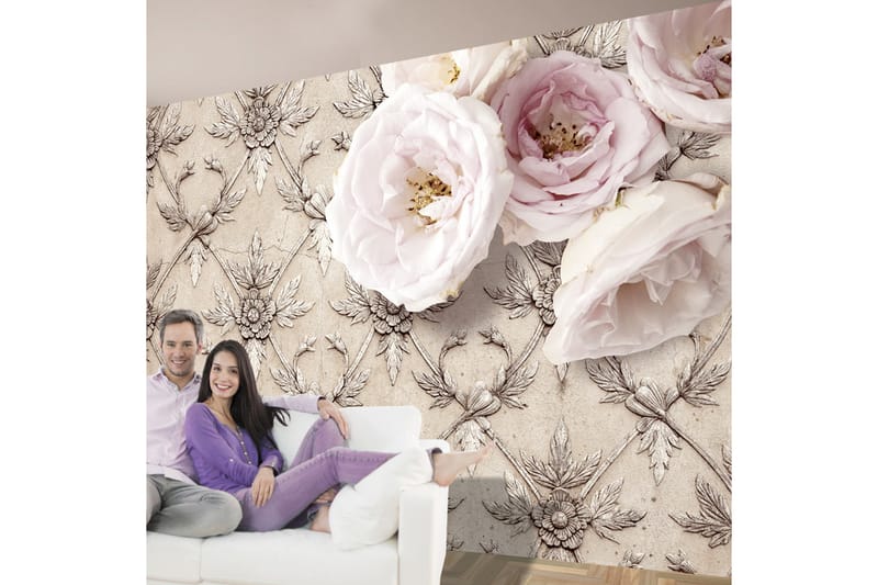 Fototapet Romantic Beige 250x175 - Artgeist sp. z o. o. - Innredning - Veggdekorasjon - Tapeter - Fototapeter