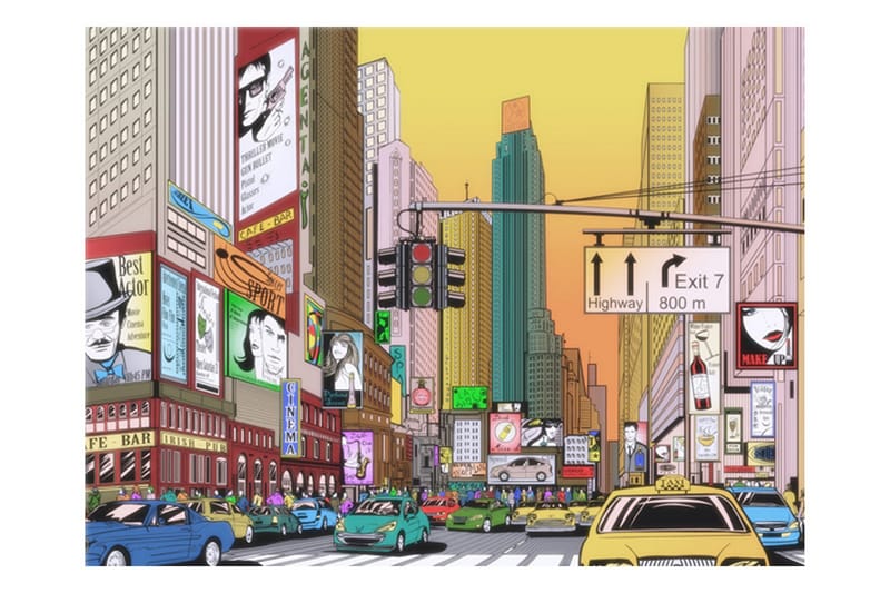 Fototapet Rush Hour NY 250x193, Artgeist sp. z o. o.