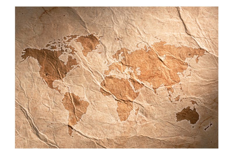 Fototapet Sandy Map 250x175 - Innredning - Veggdekorasjon - Tapeter - Fototapeter