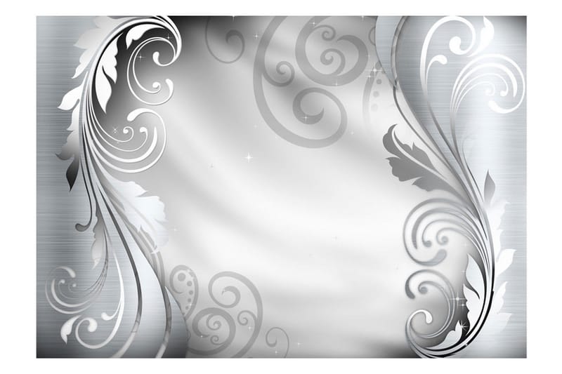 Fototapet Silver Ornament 100x70 - Artgeist sp. z o. o. - Innredning - Veggdekorasjon - Tapeter - Fototapeter