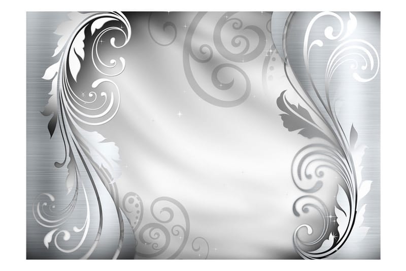 Fototapet Silver Ornament 250x175 - Artgeist sp. z o. o. - Innredning - Veggdekorasjon - Tapeter - Fototapeter