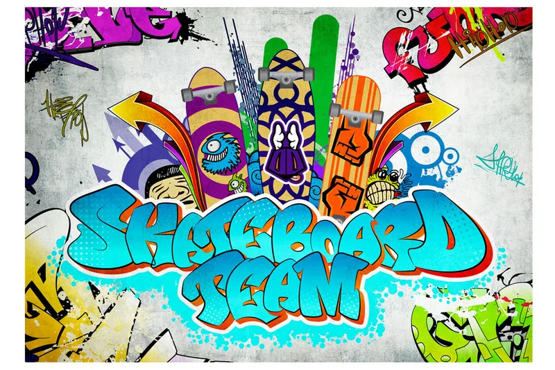 Fototapet Skateboard Team 300x210, Artgeist sp. z o. o.