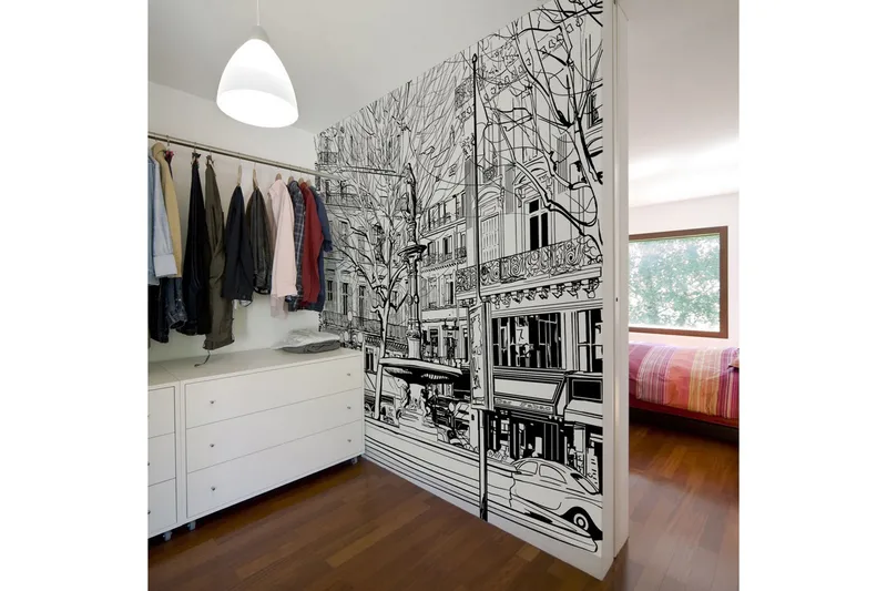 Fototapet Sketch Of Parisian Fountain 450x270 - Artgeist sp. z o. o. - Innredning - Veggdekorasjon - Tapeter - Fototapeter