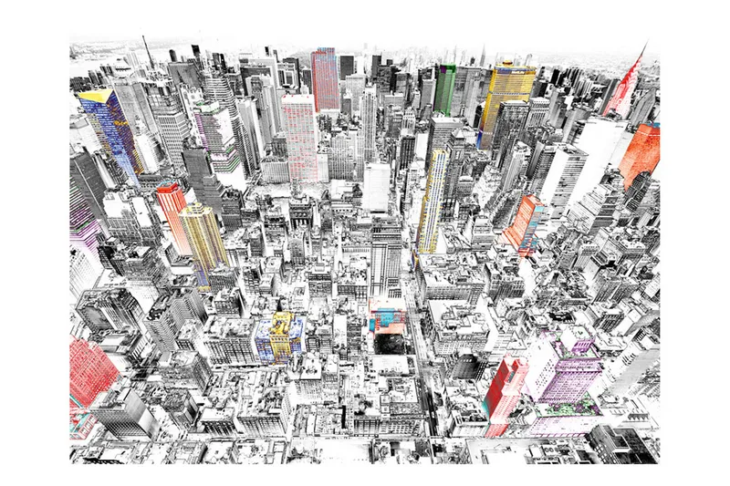 Fototapet Skisse Av New York 400x309, Artgeist sp. z o. o.