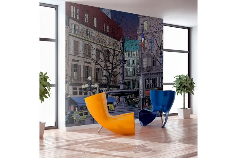 Fototapet Skumring Over Et Parisisk Torg 300x231 - Artgeist sp. z o. o. - Innredning - Veggdekorasjon - Tapeter - Fototapeter