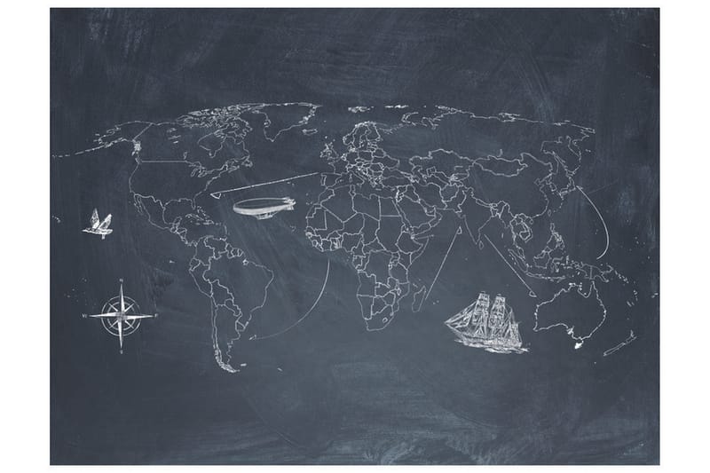 Fototapet Small Travel Large Travel 250x193 - Artgeist sp. z o. o. - Innredning - Veggdekorasjon - Tapeter - Fototapeter