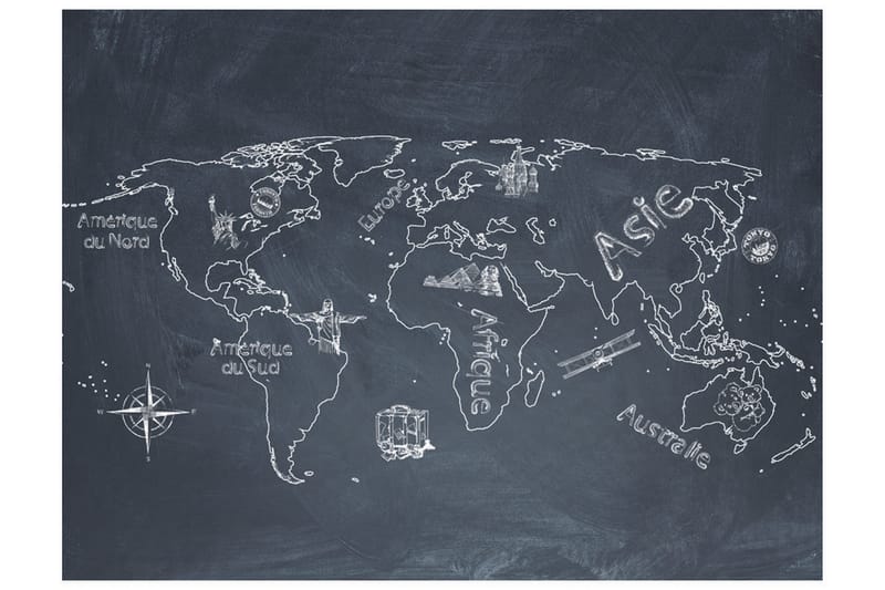 Fototapet Small Travel Large Travel France 200x154 - Artgeist sp. z o. o. - Innredning - Veggdekorasjon - Tapeter - Fototapeter