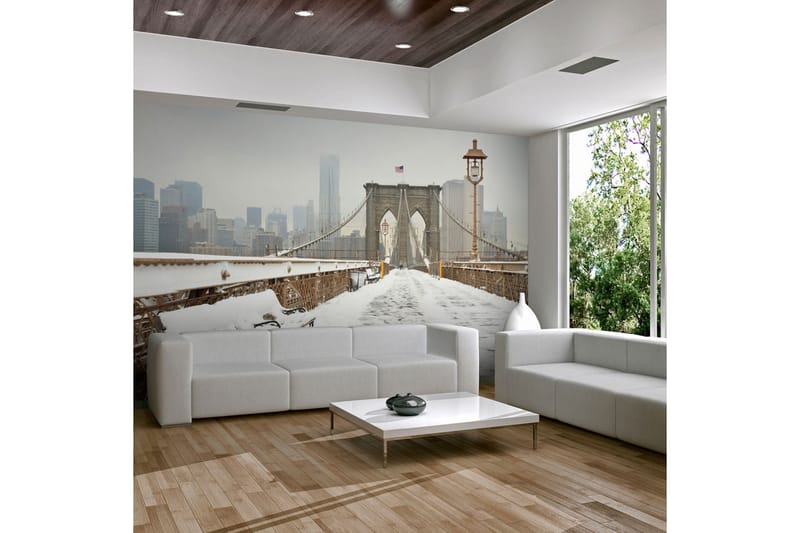 Fototapet Snowy Bridge New York 250x193, Artgeist sp. z o. o.