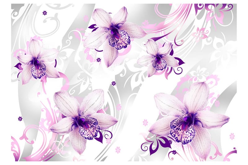 Fototapet Sounds Of Subtlety Violet 150x105 - Artgeist sp. z o. o. - Innredning - Veggdekorasjon - Tapeter - Fototapeter
