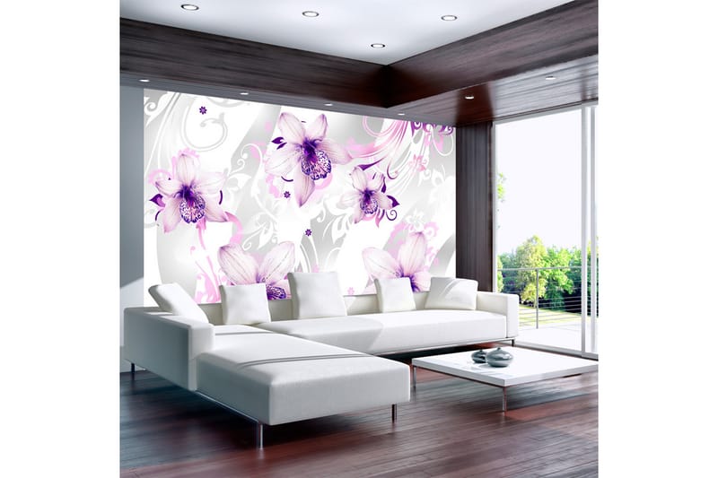 Fototapet Sounds Of Subtlety Violet 350x245 - Artgeist sp. z o. o. - Innredning - Veggdekorasjon - Tapeter - Fototapeter