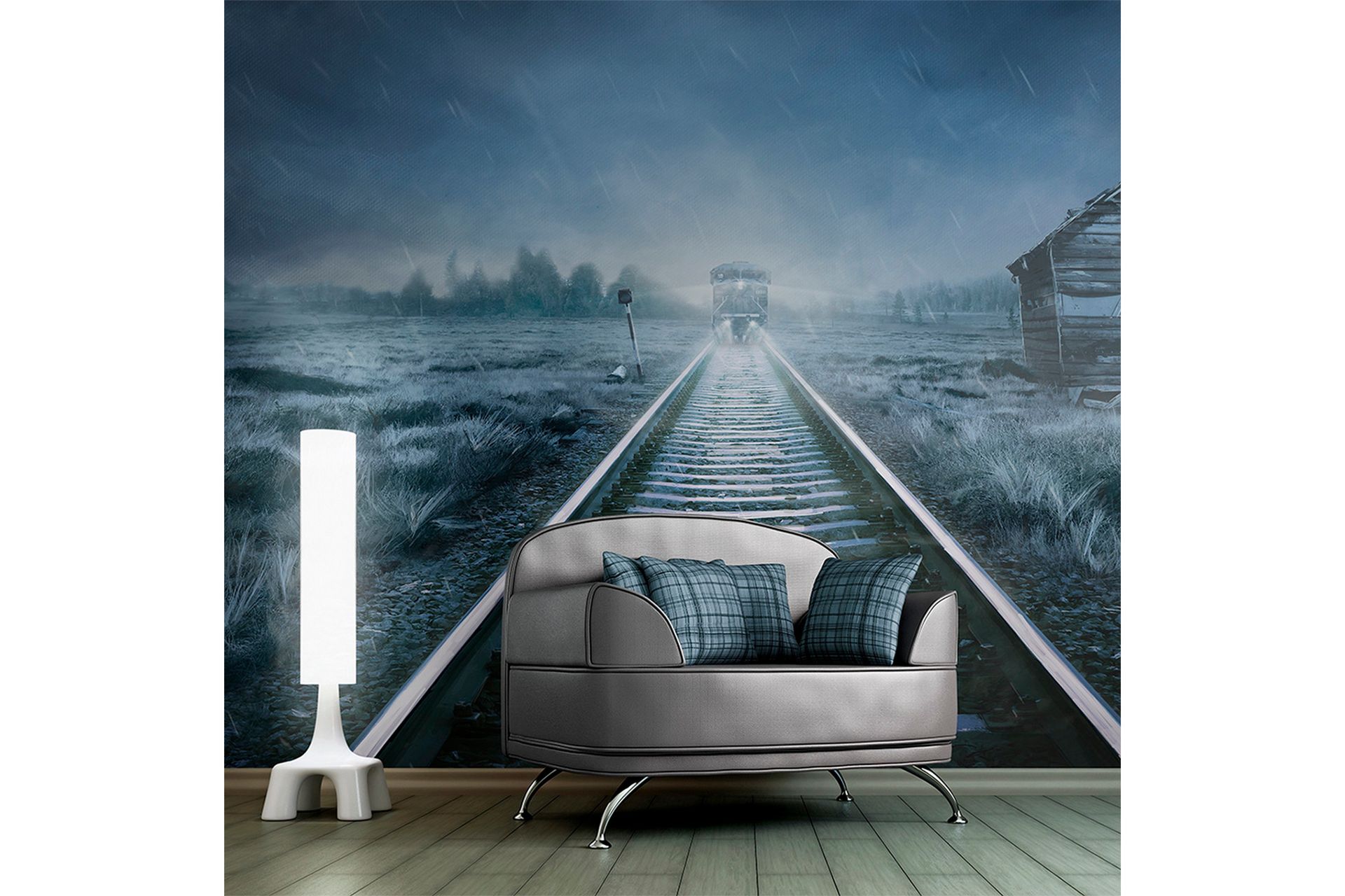 Fototapet Spøkelsestoget 300x231 - Artgeist sp. z o. o. - Innredning - Veggdekorasjon - Tapeter - Fototapeter