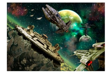 Fototapet Space Fleet 100x70 - Artgeist sp. z o. o. - Innredning - Veggdekorasjon - Tapeter - Fototapeter