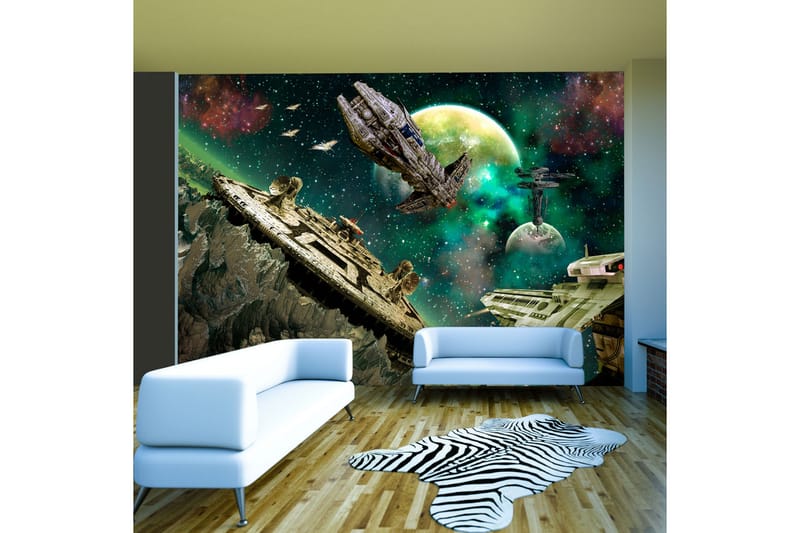 Fototapet Space Fleet 300x210 - Artgeist sp. z o. o. - Innredning - Veggdekorasjon - Tapeter - Fototapeter