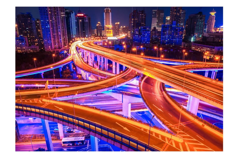 Fototapet Spiderweb Of Roads 400x280 - Artgeist sp. z o. o. - Innredning - Veggdekorasjon - Tapeter - Fototapeter