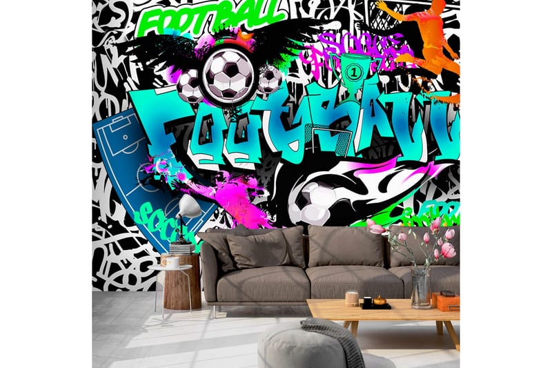 Fototapet Sports Graffiti 200x140, Finnes i flere størrelser