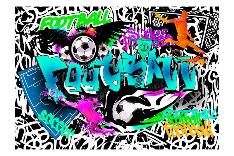 Fototapet Sports Graffiti 300x210 - Finnes i flere størrelser - Innredning - Veggdekorasjon - Tapeter - Fototapeter