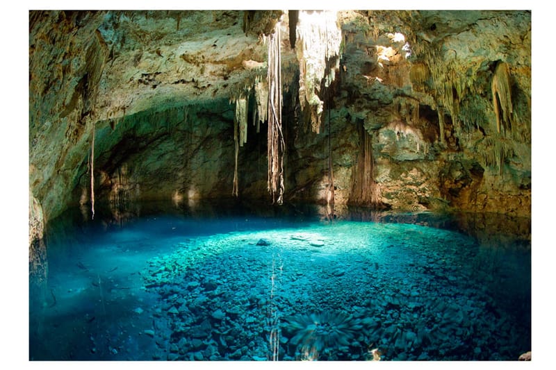 Fototapet Stalactite Cave 100x70 - Artgeist sp. z o. o. - Innredning - Veggdekorasjon - Tapeter - Fototapeter