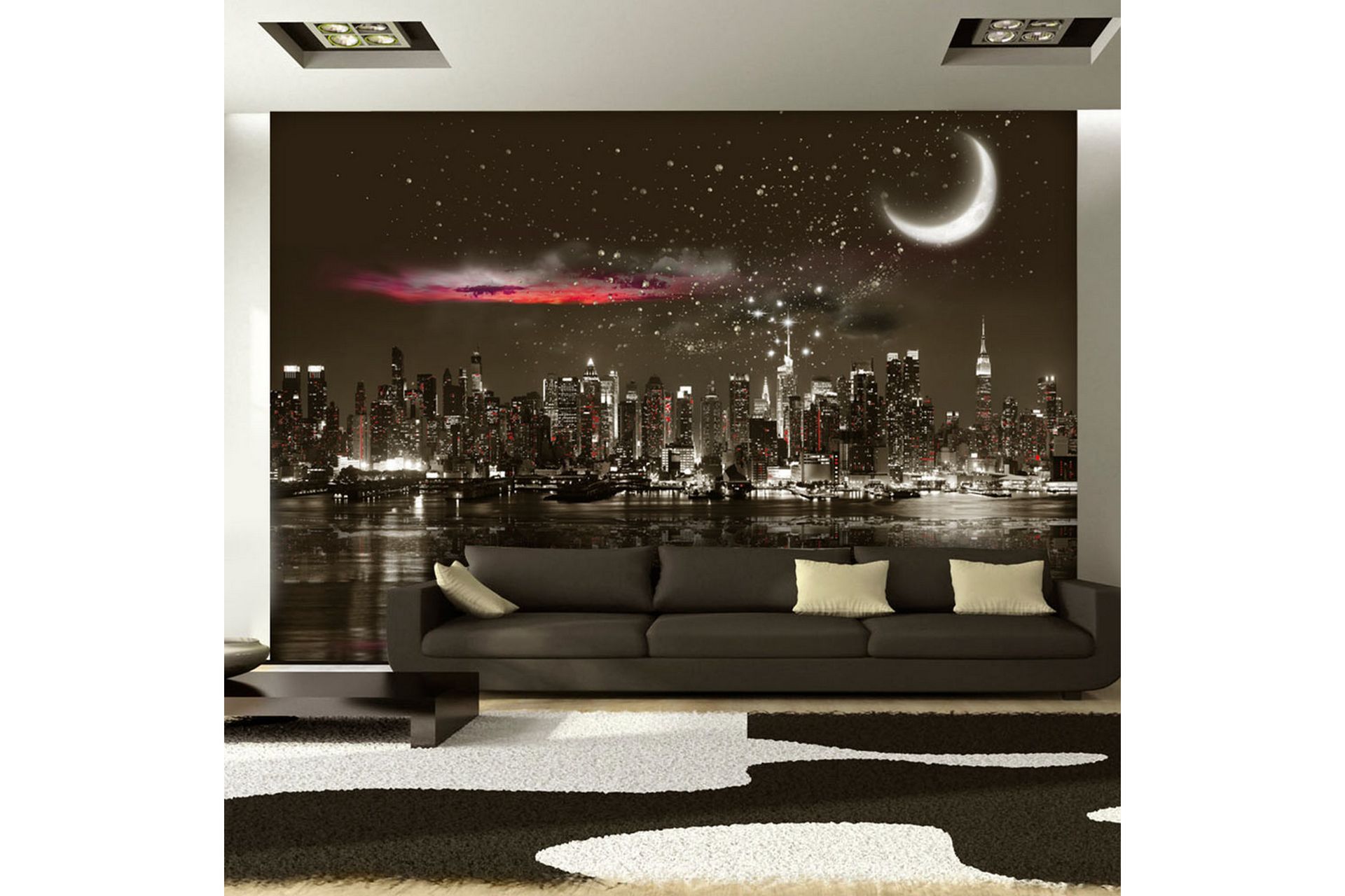 Fototapet Starry Night Over NY 300x210 - Artgeist sp. z o. o. - Innredning - Veggdekorasjon - Tapeter - Fototapeter