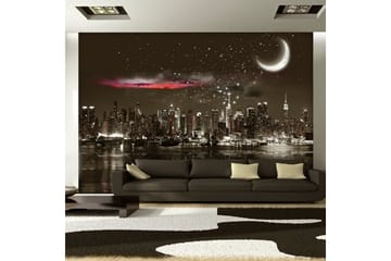 Fototapet Starry Night Over NY 300x210 - Artgeist sp. z o. o. - Innredning - Veggdekorasjon - Tapeter - Fototapeter