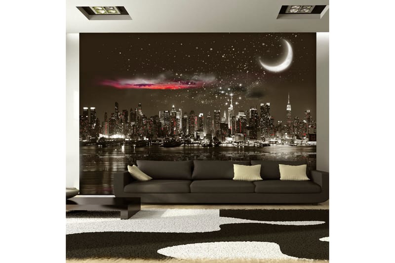 Fototapet Starry Night Over NY 300x210 - Artgeist sp. z o. o. - Innredning - Veggdekorasjon - Tapeter - Fototapeter
