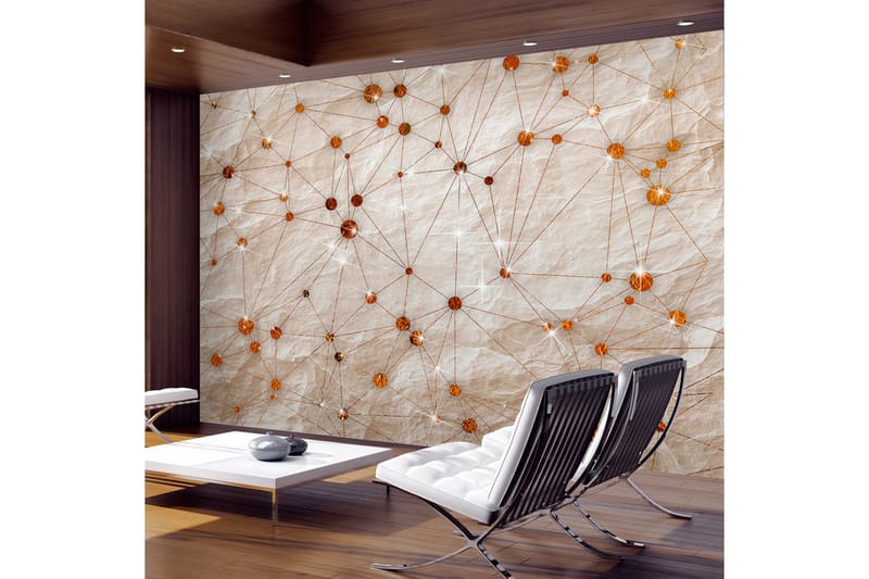 Fototapet Stone And Gold 100x70, Finnes i flere størrelser