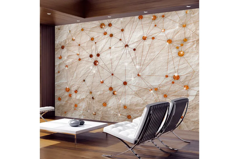 Fototapet Stone And Gold 200x140, Finnes i flere størrelser