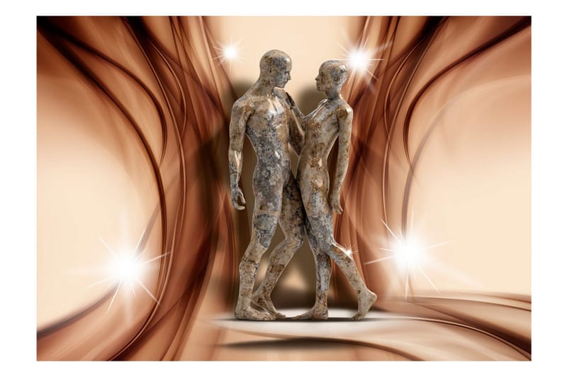 Fototapet Stone Couple 200x140 - Finnes i flere størrelser - Innredning - Veggdekorasjon - Tapeter - Fototapeter
