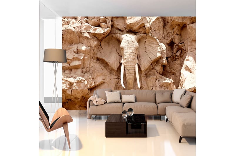 Fototapet Stone Elephant South Africa 400x280 - Artgeist sp. z o. o. - Innredning - Veggdekorasjon - Tapeter - Fototapeter