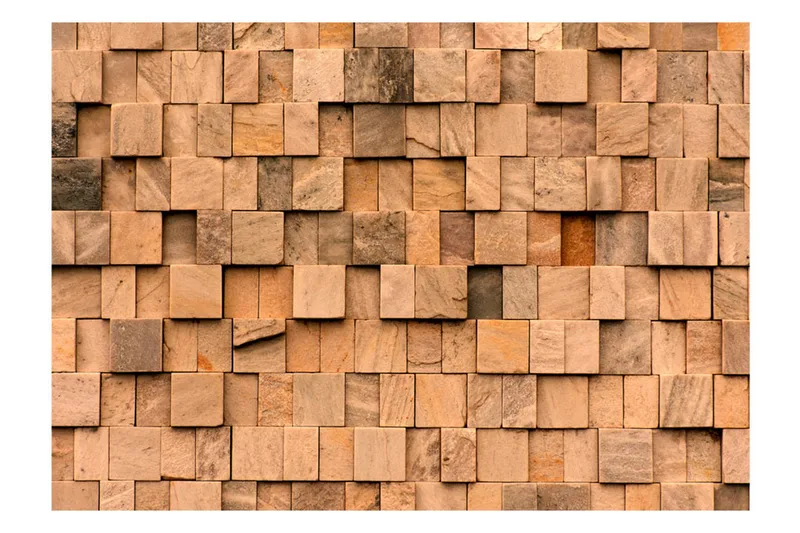 Fototapet Stone Jigsaw 200x140 - Finnes i flere størrelser - Innredning - Veggdekorasjon - Tapeter - Fototapeter