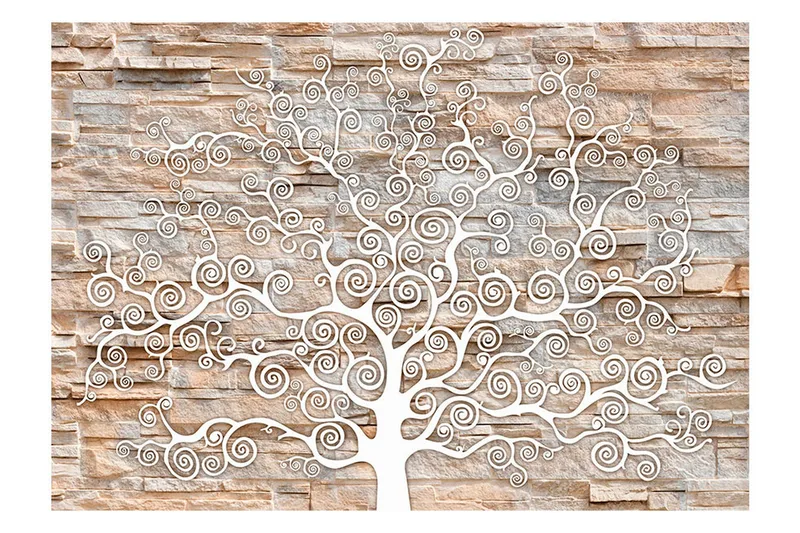 Fototapet Stone Tree 300x210 - Artgeist sp. z o. o. - Innredning - Veggdekorasjon - Tapeter - Fototapeter