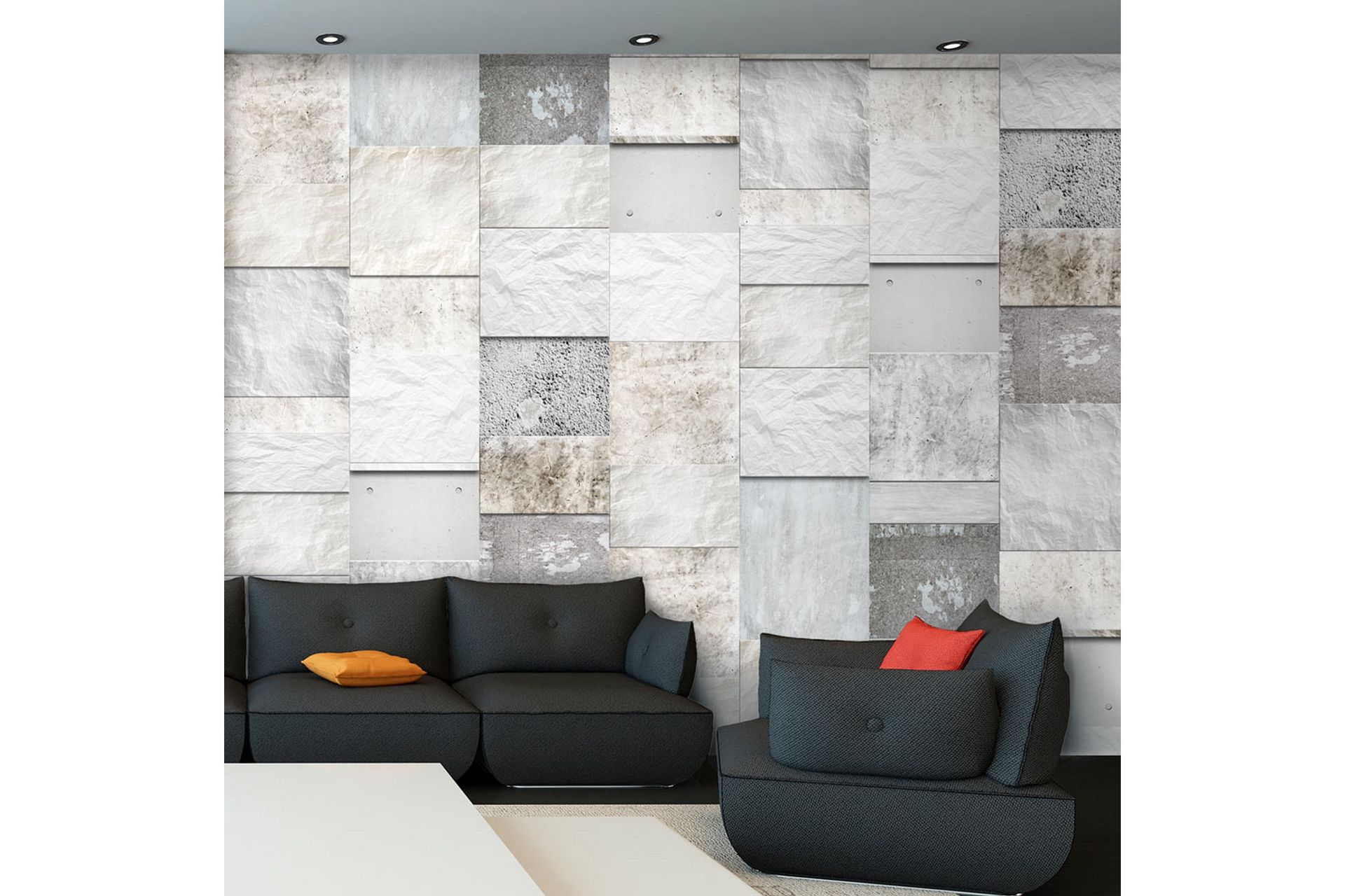 Fototapet Stone Triptych 50x1000 - Artgeist sp. z o. o. - Innredning - Veggdekorasjon - Tapeter - Fototapeter