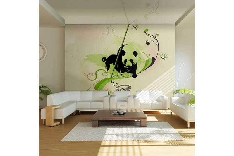 Fototapet Stor Panda I Bambusskogen 200x154, Artgeist sp. z o. o.